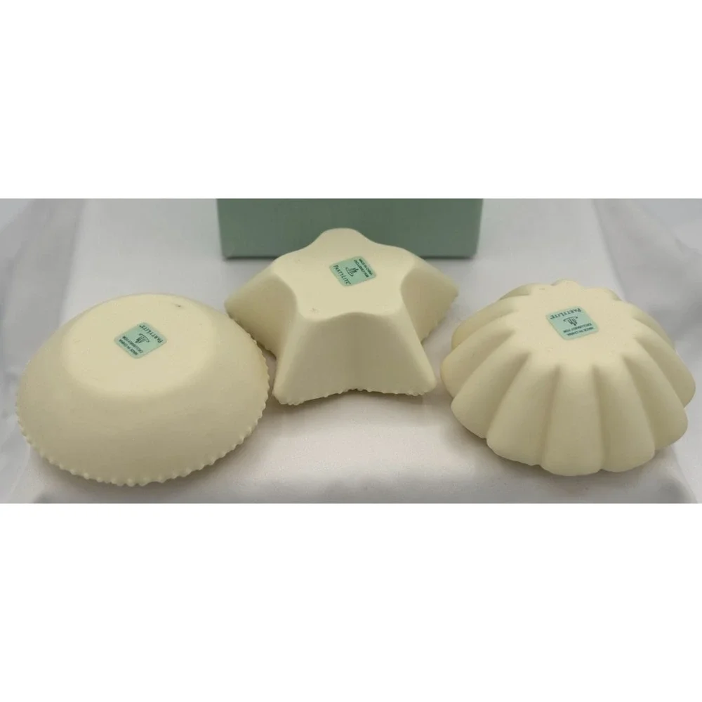 Partylite (3) Different Seashell Tealight Holders - Candle Holders NEW Open Box